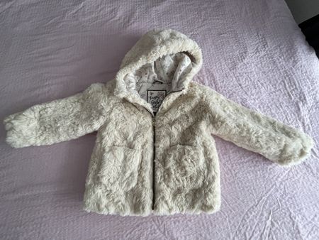 Mädchen Kunstpelzjacke Happy Girls Club beige Größe 98 