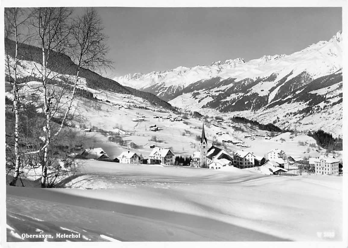 Cartes postales: GRUSS aus OBERSAXEN, Ansichtskarte 1960 – D'occasion à Lufingen par philatelieshop
