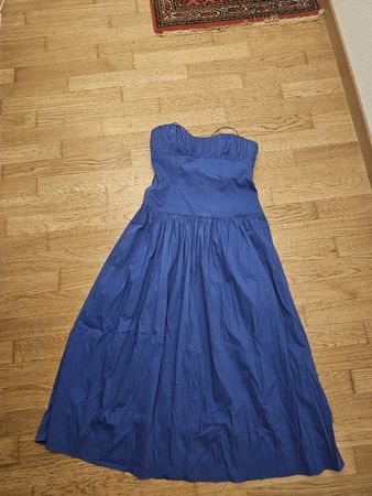 Abito senza spalline MNG blu taglia L nuovo
