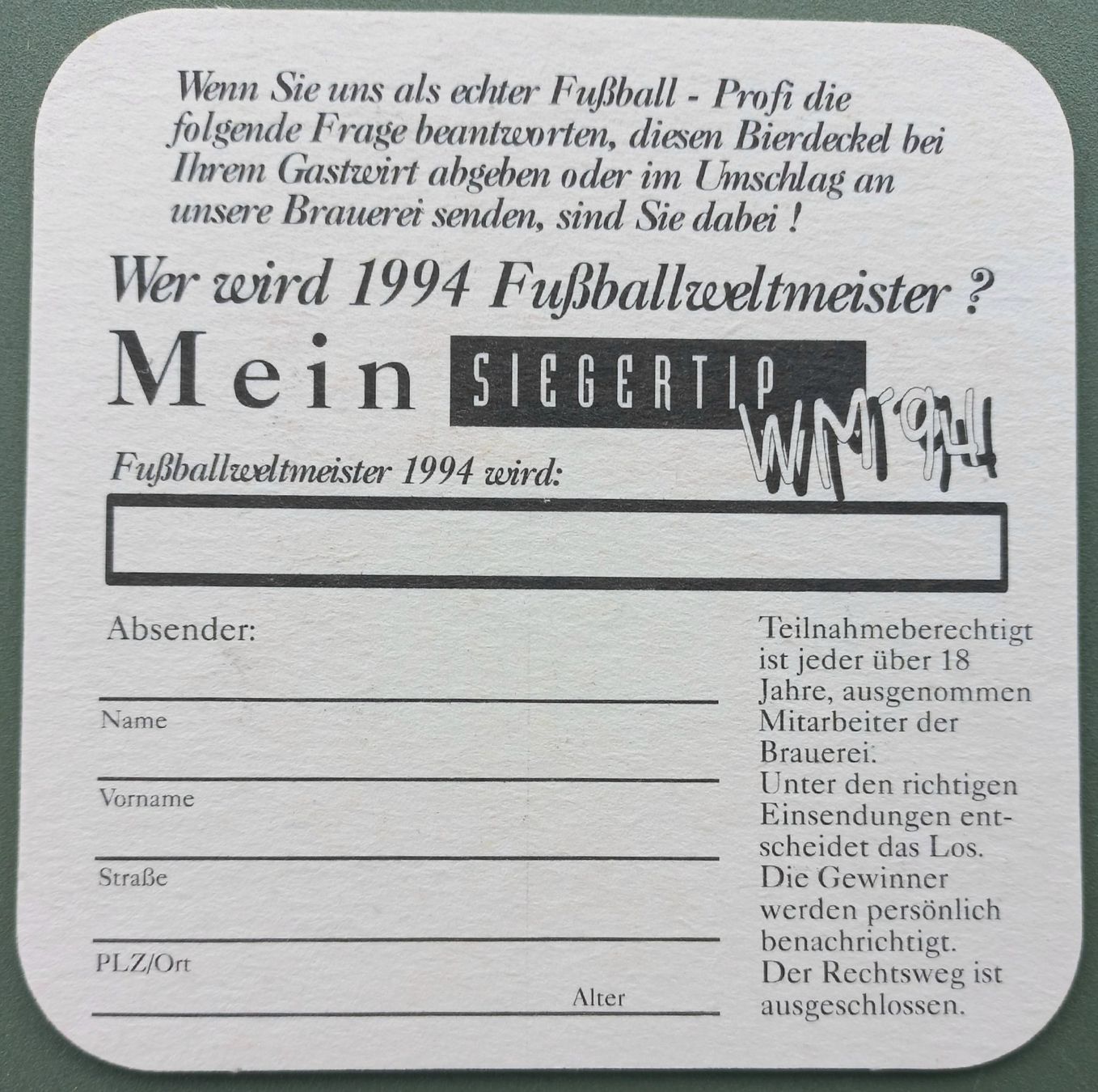 Untersetzer: Bierdeckel - Frauenfelder - CH – Gebraucht aus Niederuzwil von lubimaja 1