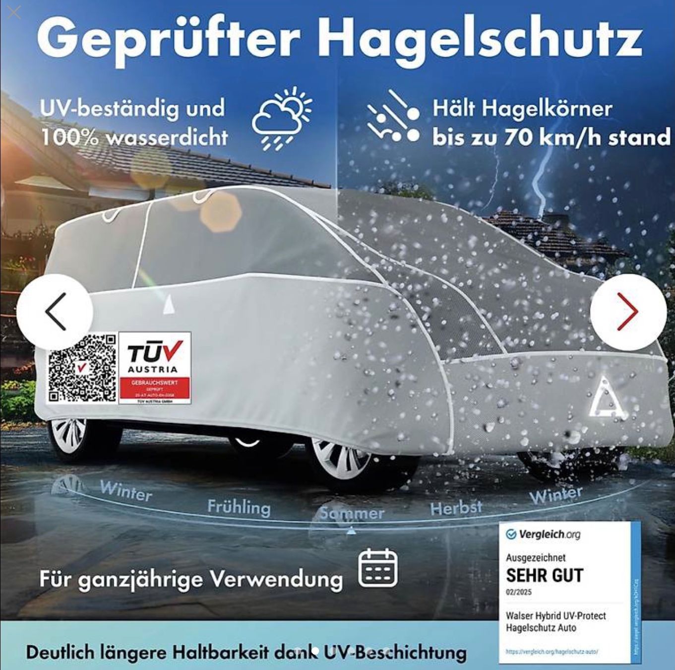 Abdeckhülle: Hagelschutzplane Walser Grösse 12 – Gebraucht aus Winterthur von Sdk 2
