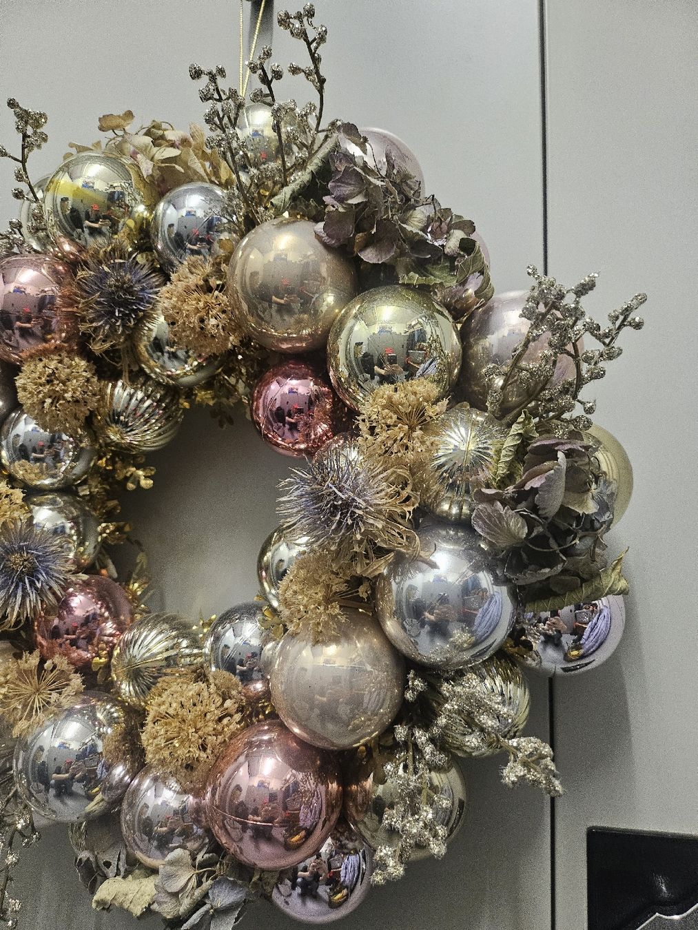 Tutte le decorazioni: handgefertigter Weihnachtskranz mit Kugeln getrocknete Blume – Usato da Zürich venduto da eri_8w5v 2