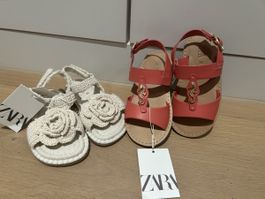 Zara sandalen neu grösse 24 2 stück