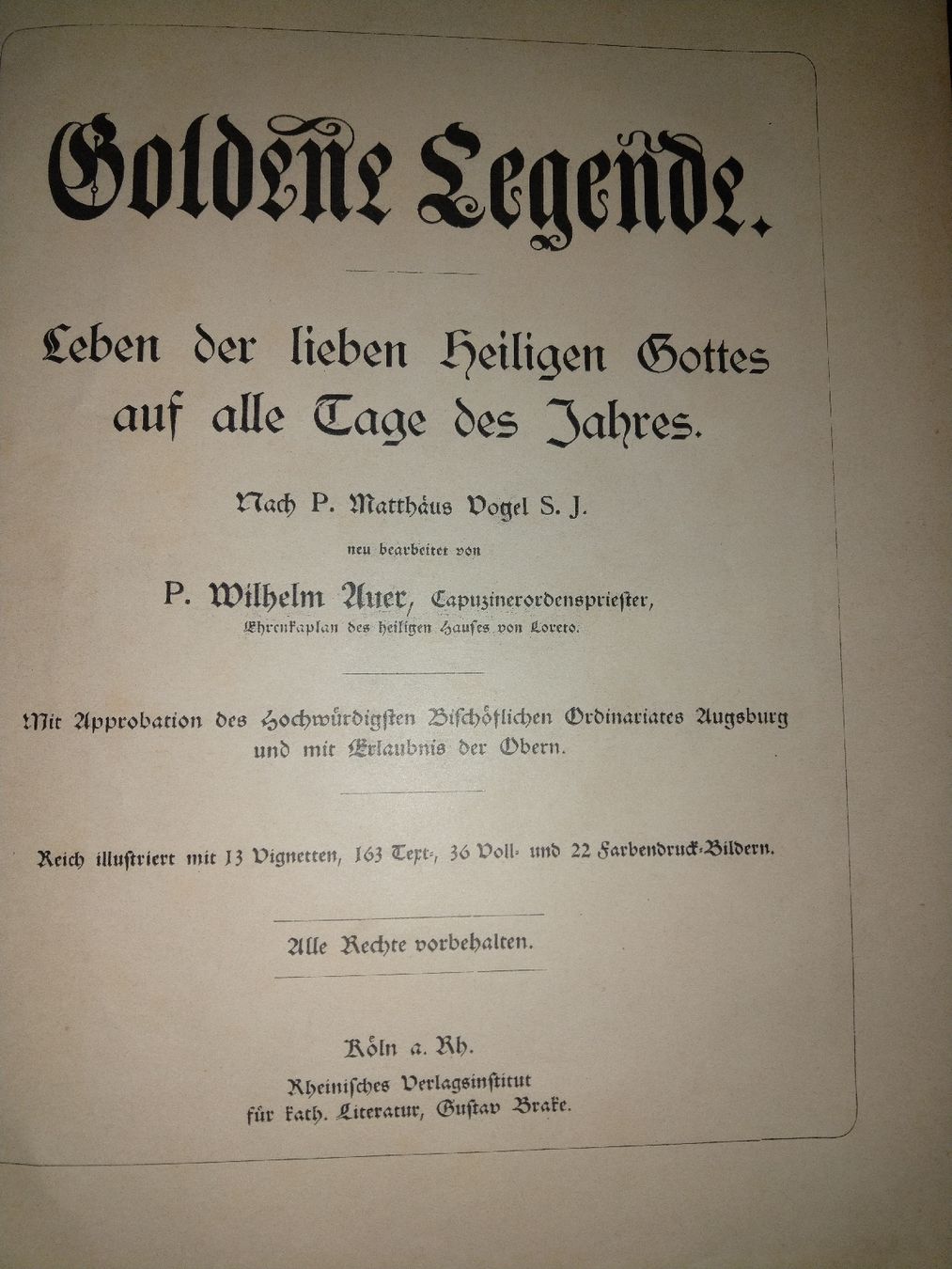 Libri: Heiliges Buch Goldene Legende 1904 – Usato da Künten venduto da Spinner62