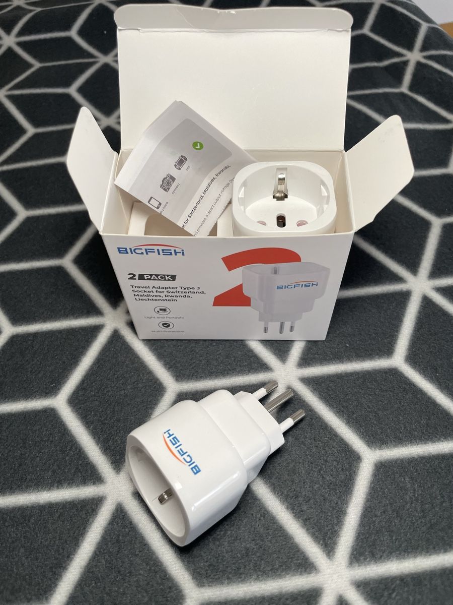 Laufwerke & Adapter: BIGFISH Reiseadapter Typ J 2er Pack  – Neu und originalverpackt aus Rheineck von cha_p9qy 5