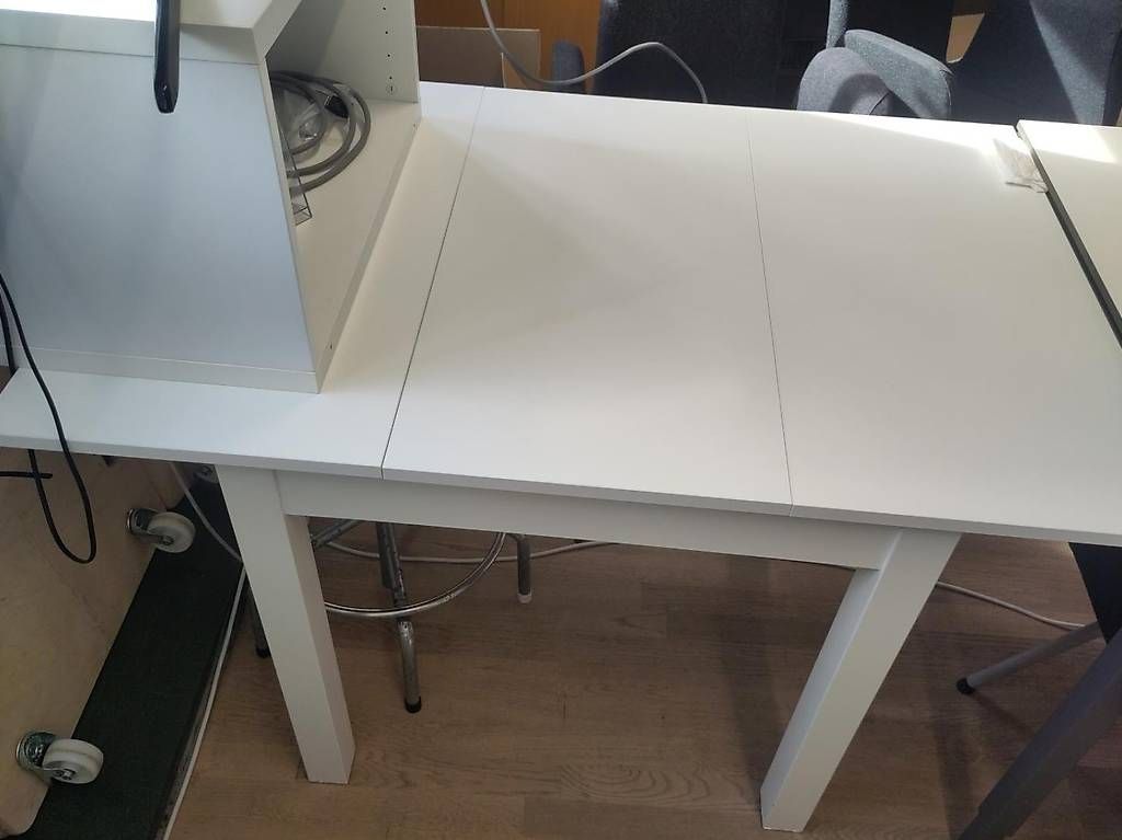 Tavoli: Table blanche extensible 80×80 à 120×80 cm – Usato da Renens VD venduto da tho_bv75 1
