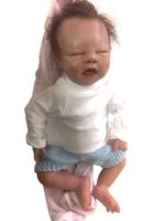 Schönes Rebornbaby – 47 cm groß – Vinyl – Gerootete Haare