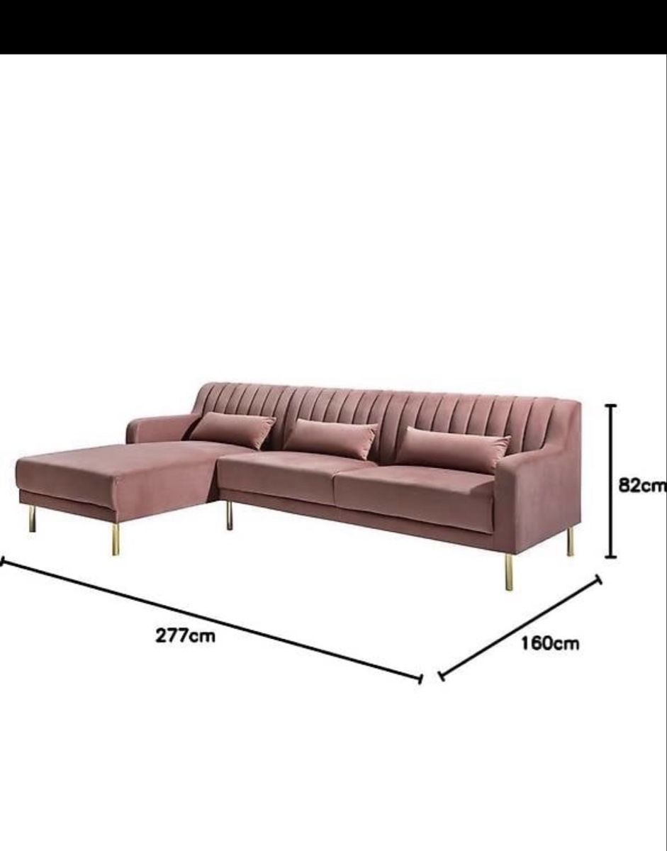 Sofas: Ecksofa Altrosa Samt – Gebraucht aus Port von N_.xa 1
