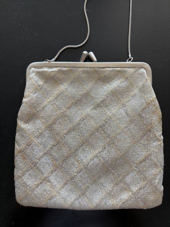 Vintage Abendhandtasche silber