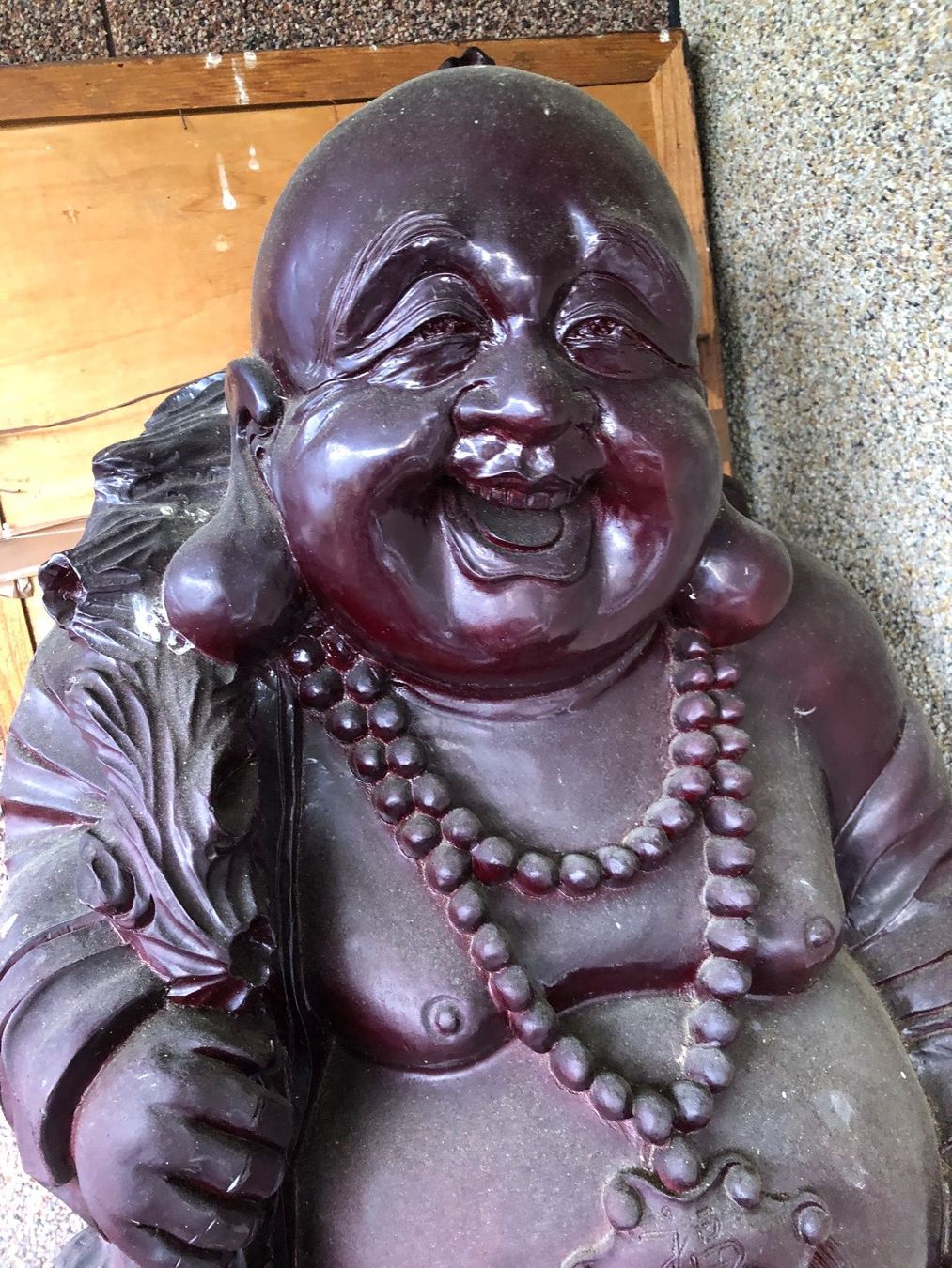 Statuette: Große Holz Buddha  . Gr 60 cm. – Usato da Niederhasli venduto da lli_7nx9