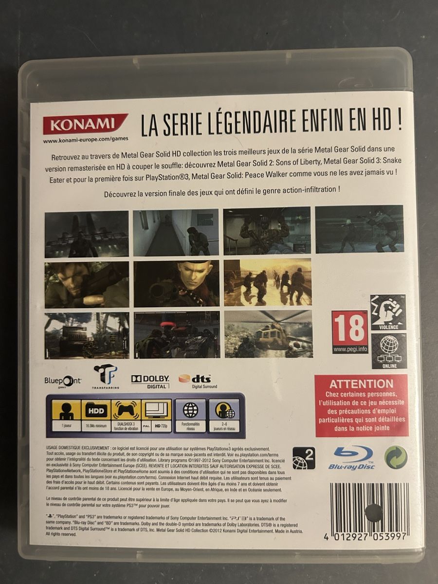 Giochi: Metal Gear Solid Trilogy Classics HD Français – Usato da Pully venduto da PongDayOne 2
