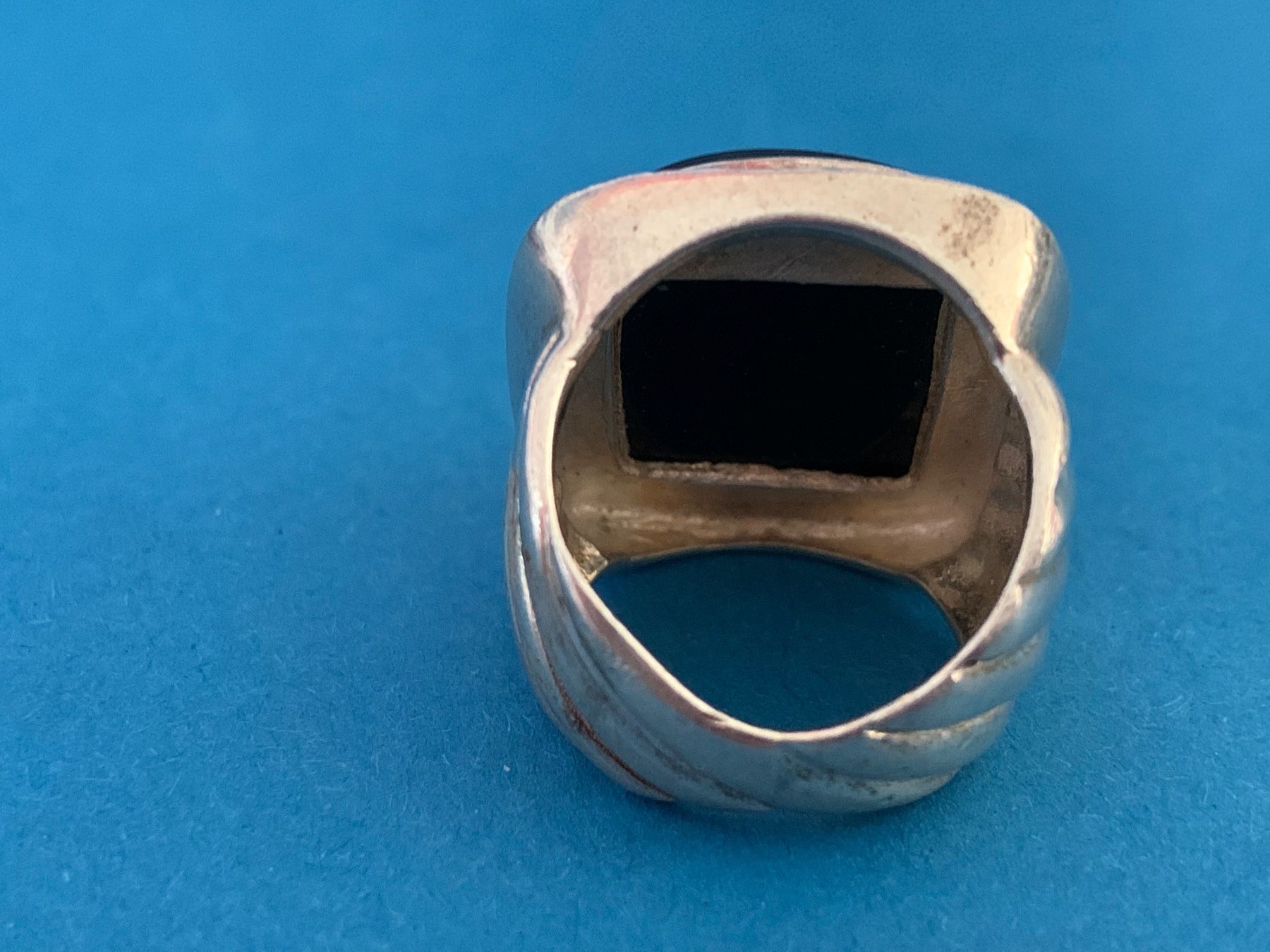 Ringe: Silberring ONYX CARRÉ (54) – Gebraucht aus Dittingen von Bijoubelle 6