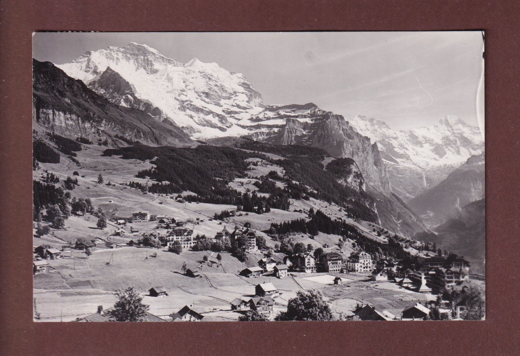 Cartoline postali: WENGEN - Panorama - 1936 – Usato da Pully venduto da nicecards-shop
