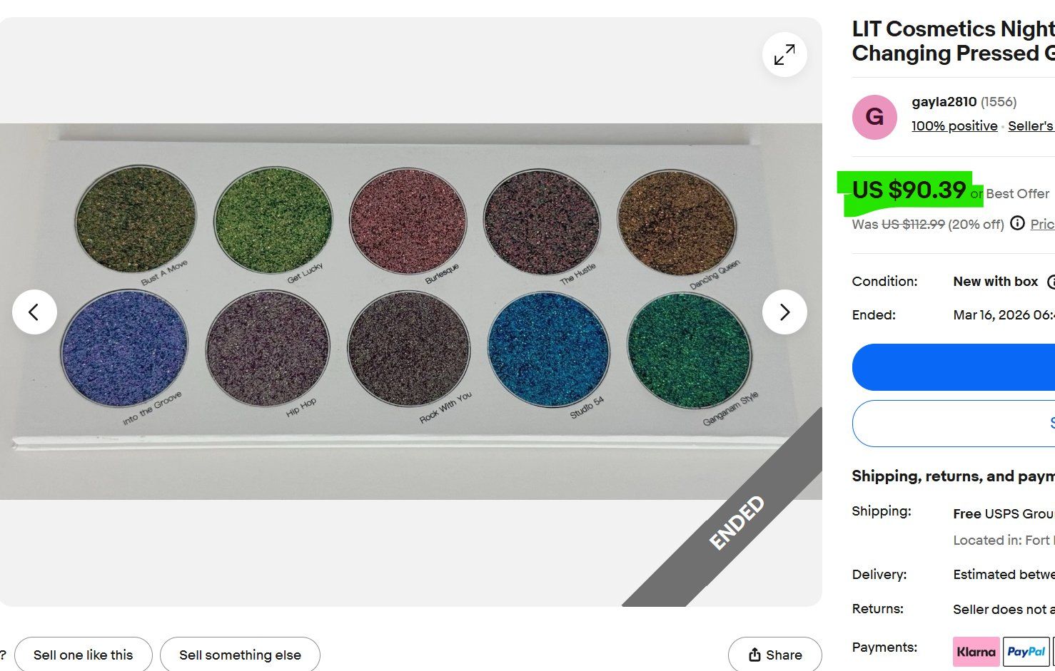 Make-up: Lit Cosmetics Night Moves Shade Shift Glitter Palette – Nuovo e nell'imballaggio originale da Cham venduto da Trendy_Outlet 5