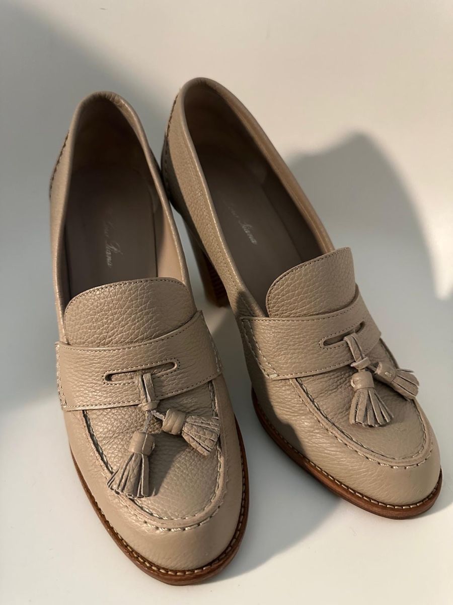 Loro Piana Scarpe da donna: Loro Piana Lederschuhe mit Absatz, Gr. 38.5 – Usato da Binningen venduto da Yuliya15