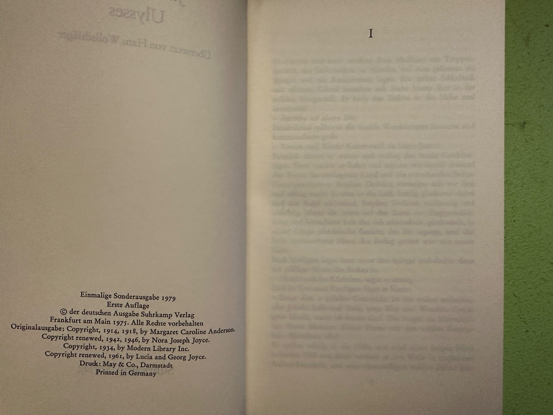 Bücher: James Joyce: Ulysses. 1979 – Gebraucht aus Zürich von allp 4