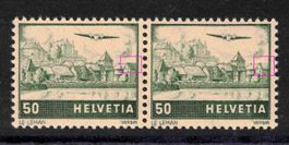 Flugpost F29.PA mit Abart "weisses Dach" im Paar **