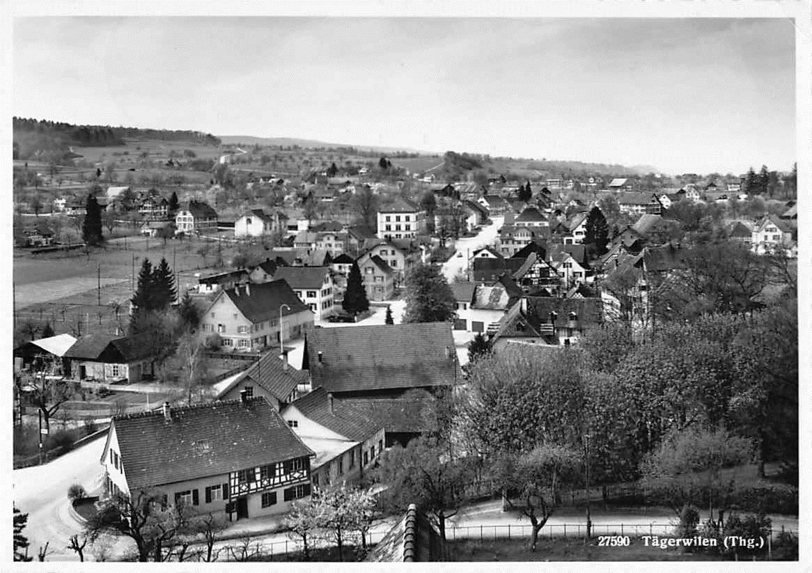 Cartoline postali: GRUSS aus TÄGERWILEN - 1950 – Usato da Winterthur venduto da SchatzchischtliWinti