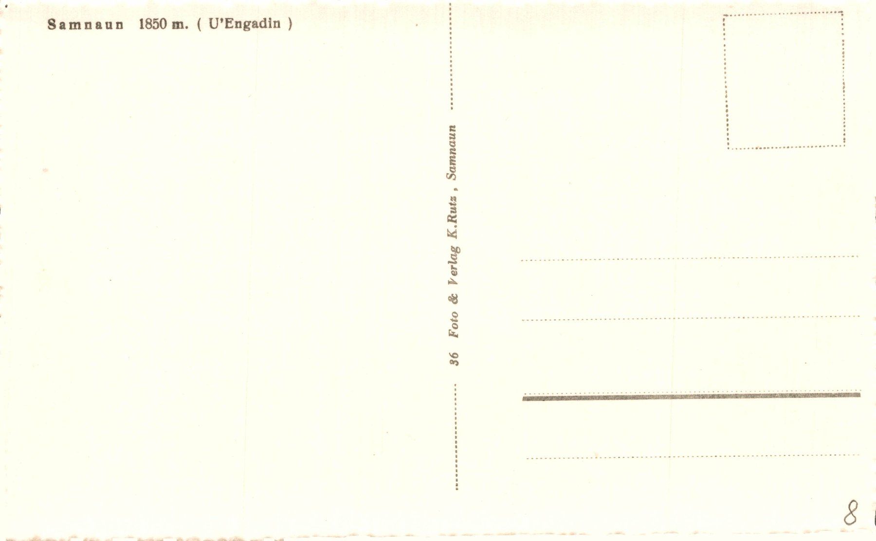 Cartoline postali: Samnaun 1850 m. (U'Engadin) – Usato da Bronschhofen venduto da Astore 1