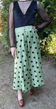 Gonna a pois retrò, - Perfetta per feste e vacanze-M/L- new