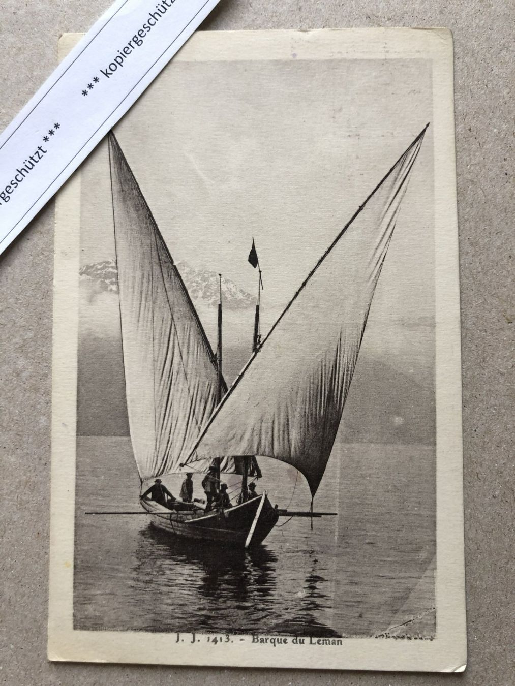 Cartoline postali: 1936 Barque du Leman Nr. 1413 AK alt – Usato da Hefenhofen venduto da Bierinder