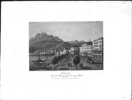 Luzern Aquatinta von Dikenmann