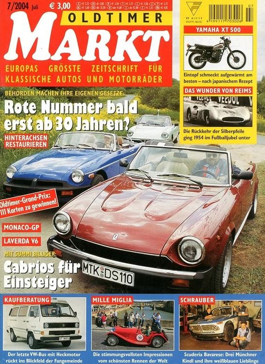 Oldtimer Markt 07/2004, VW T3, BMW 2002, MGB, Alfa Spider (Gebraucht ...