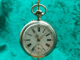 Antike MOERI'S Biel Edelstahl Taschenuhr aus Anfang 20-te JH
