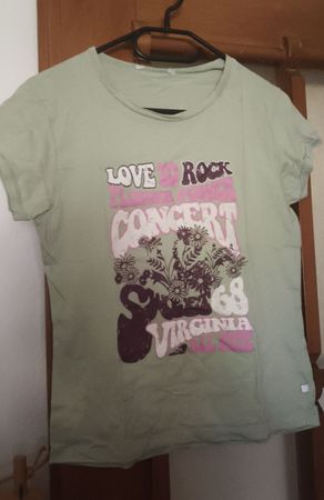 Damen T-Shirt hellgrün Grösse S Concert Print