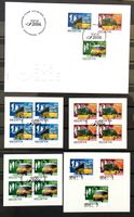 2006 Schweiz 100 Jahre Postauto FDC Viererblöcke + Einzel