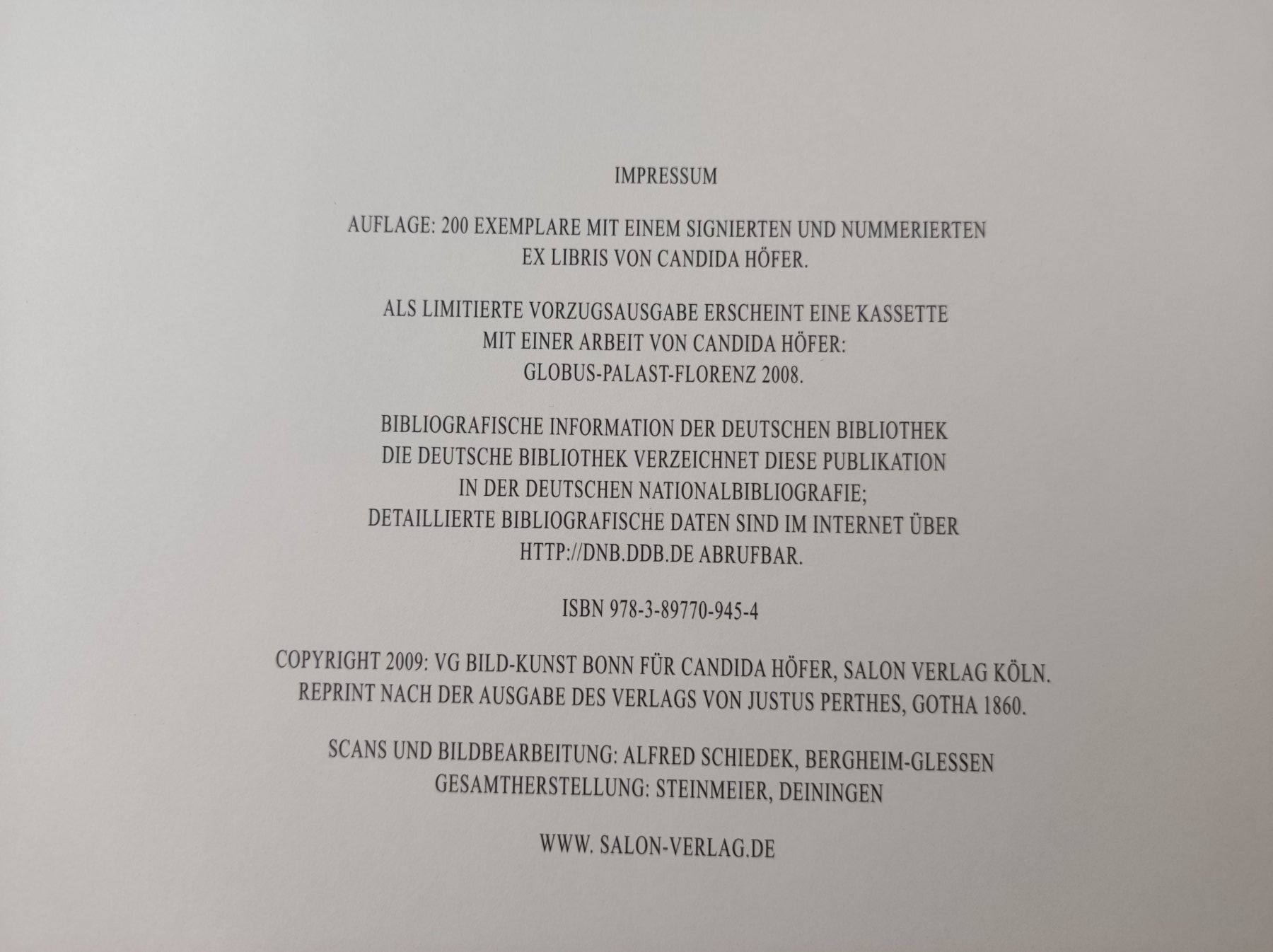 Libri: CANDIDA HÖFER - ATLAS - FAKSIMILE - – Usato da Goldach venduto da Gaip 4