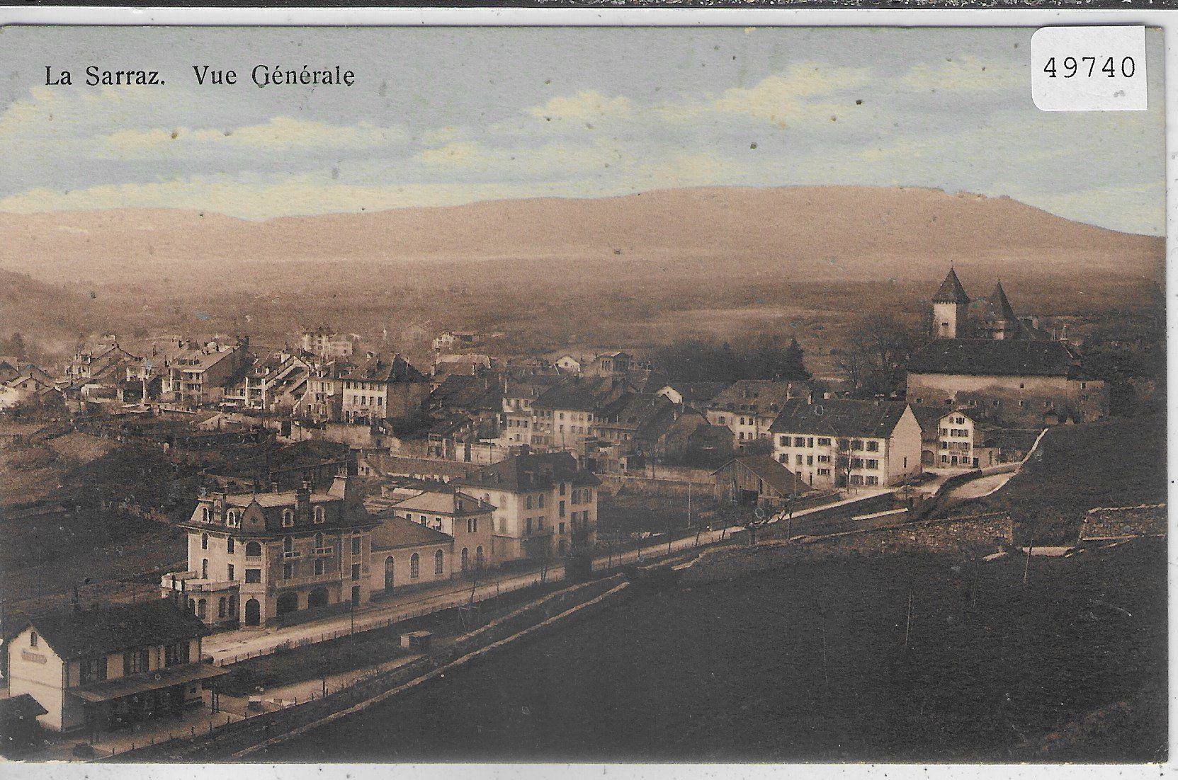 Ansichtskarten: La Sarraz - Vue generale - coloriert – Gebraucht aus Ettingen von Kartenplanet