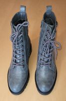 Schnürboots mit Reissverschluss grau Gr. 39 - neu