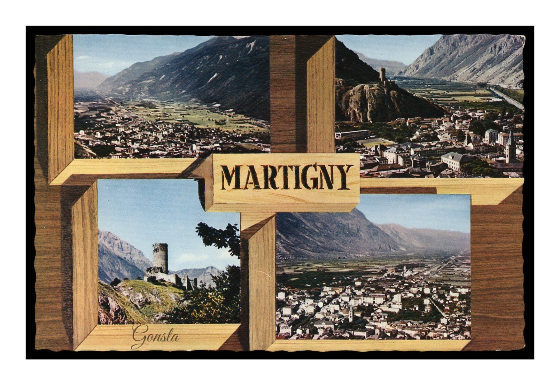 Cartoline postali: MARTIGNY - 1950 "4 Multi-Vues" – Usato da Onex venduto da gonsla01