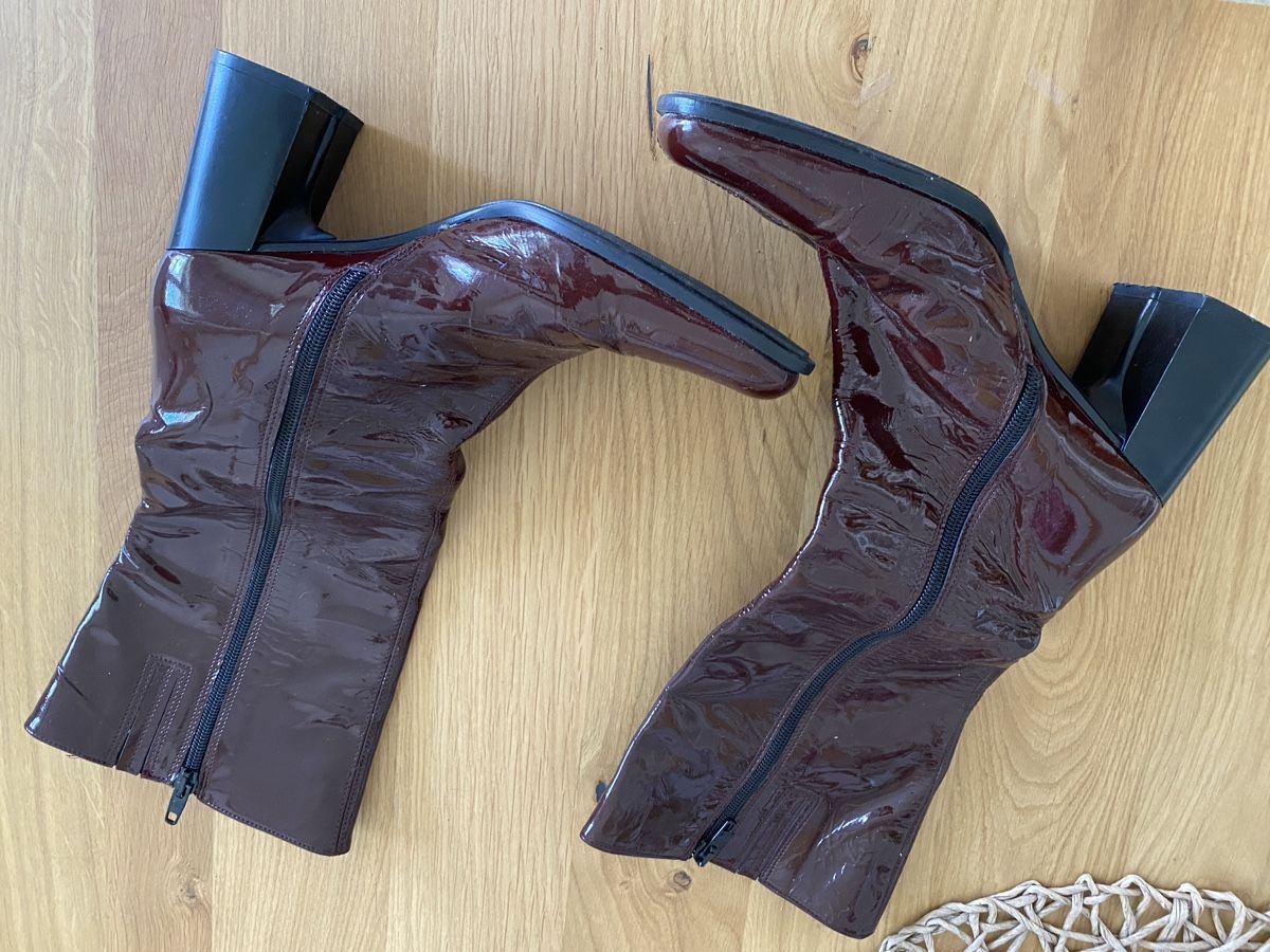 Damenschuhe: Manfield Stiefel Lack bordeaux, Echtlederfutter,, Gr. 39 – Neu (gemäss Beschreibung) aus Hünibach von nadalila 3