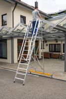 Plattformleiter klappbar und fahrbar 14 Stufen
