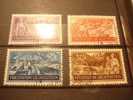 Liechtenstein 1937, Satz Arbeitsbeschaffung, gestempelt
