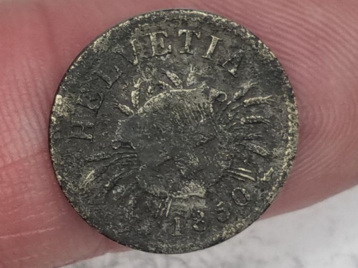 Tutti le monete: 5 rappen 1850 mit Wappen – Usato da Bure venduto da chap981