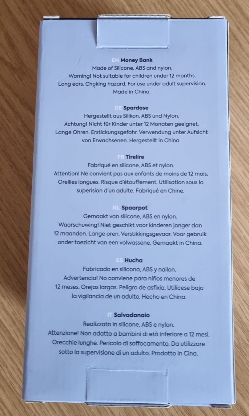 Salvadanai: Hasenspardose aus Silikon - Neuwertig mit Originalverpackung – Nuovo e nell'imballaggio originale da Urtenen-Schönbühl venduto da Kahru 4