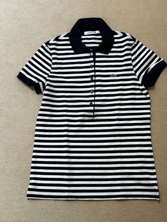 Polo Shirt Lacoste striped navy white size 36