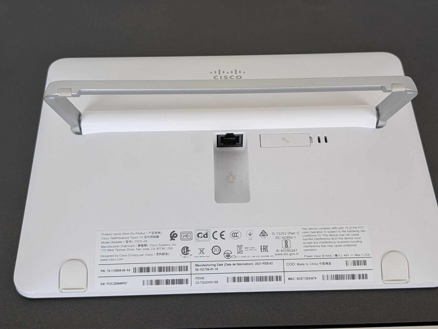 Cisco Webcams: Cisco TelePresence SX80 Codec & Touch 10, getestet ohne Liz. – Gebraucht aus Winterthur von Hint17 1