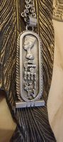 Ägyptische Hieroglyphen Kartuschen Silber, Kette