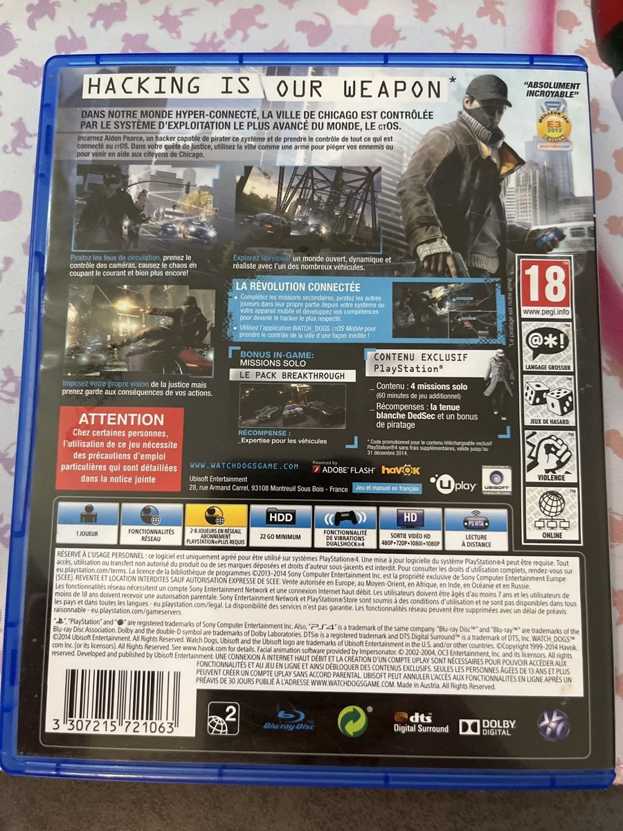 Giochi: Watch Dogs - PlayStation 4 – Usato da Cernier venduto da Kairjo 1