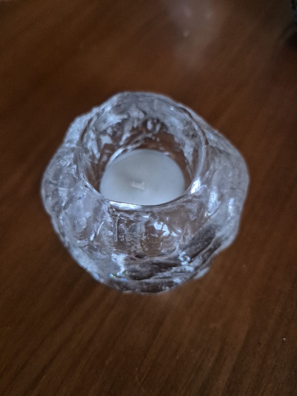 Glasi Hergiswil Tutte le decorazioni: , Teelichthalter, aus dickem Glas – Usato da Baden venduto da Katzenbaum27 1