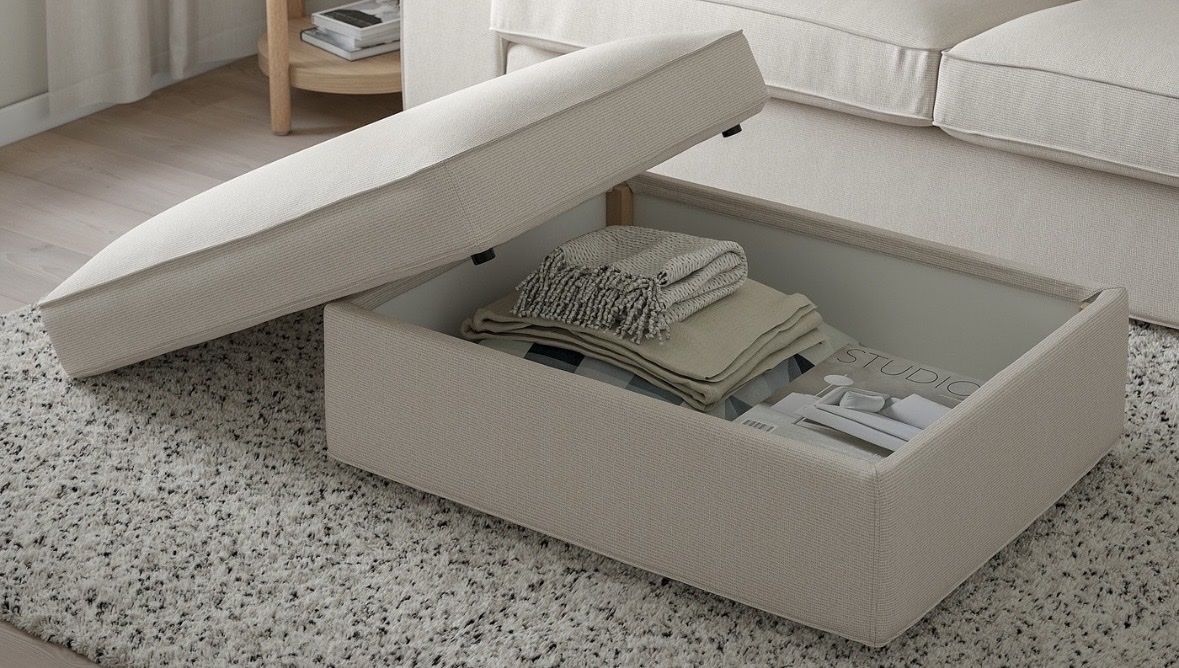 Ikea Hocker: Kivik Hocker mit Stauraum in Beige – Gebraucht aus Basel von msm_t8ml 3