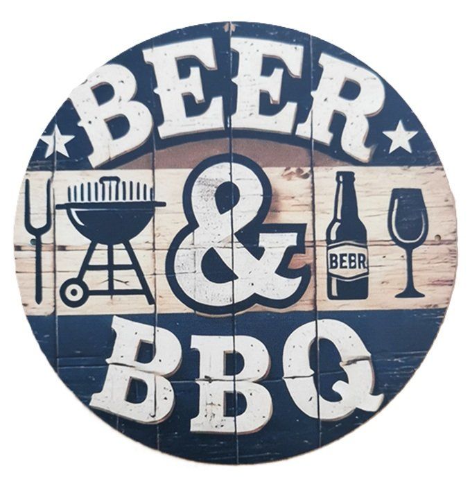 Insegne: BEER & BBQ - Blechschild  (neu/OVP) – Nuovo e nell'imballaggio originale da Wilen b. Wollerau venduto da morethanmusic