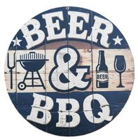 BEER & BBQ - Blechschild  (neu/OVP)