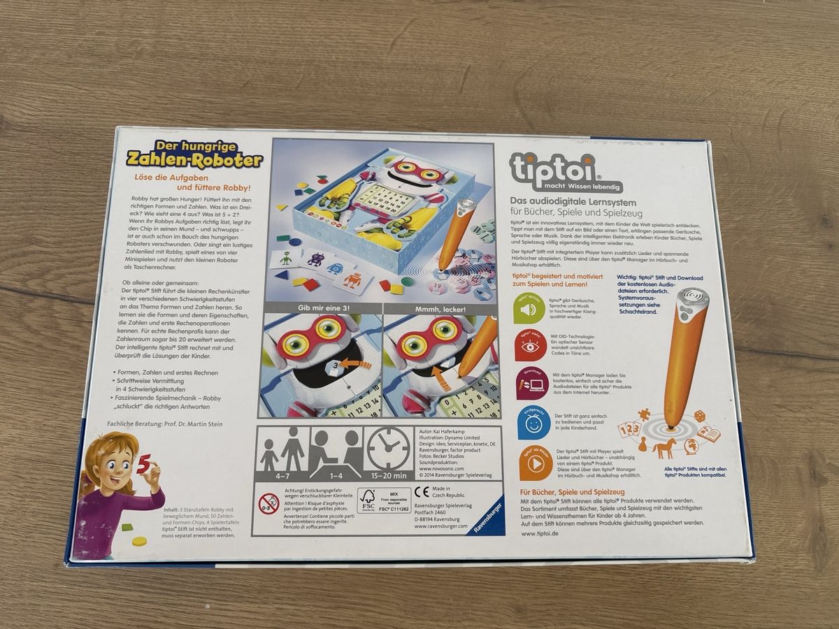 Ravensburger Giochi: Ravensburger tiptoi Der hungrige Zahlen-Roboter – Usato da Niederwil AG venduto da pat_l6fn 1