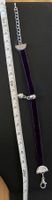 Bracelet en velours violet charm cœur