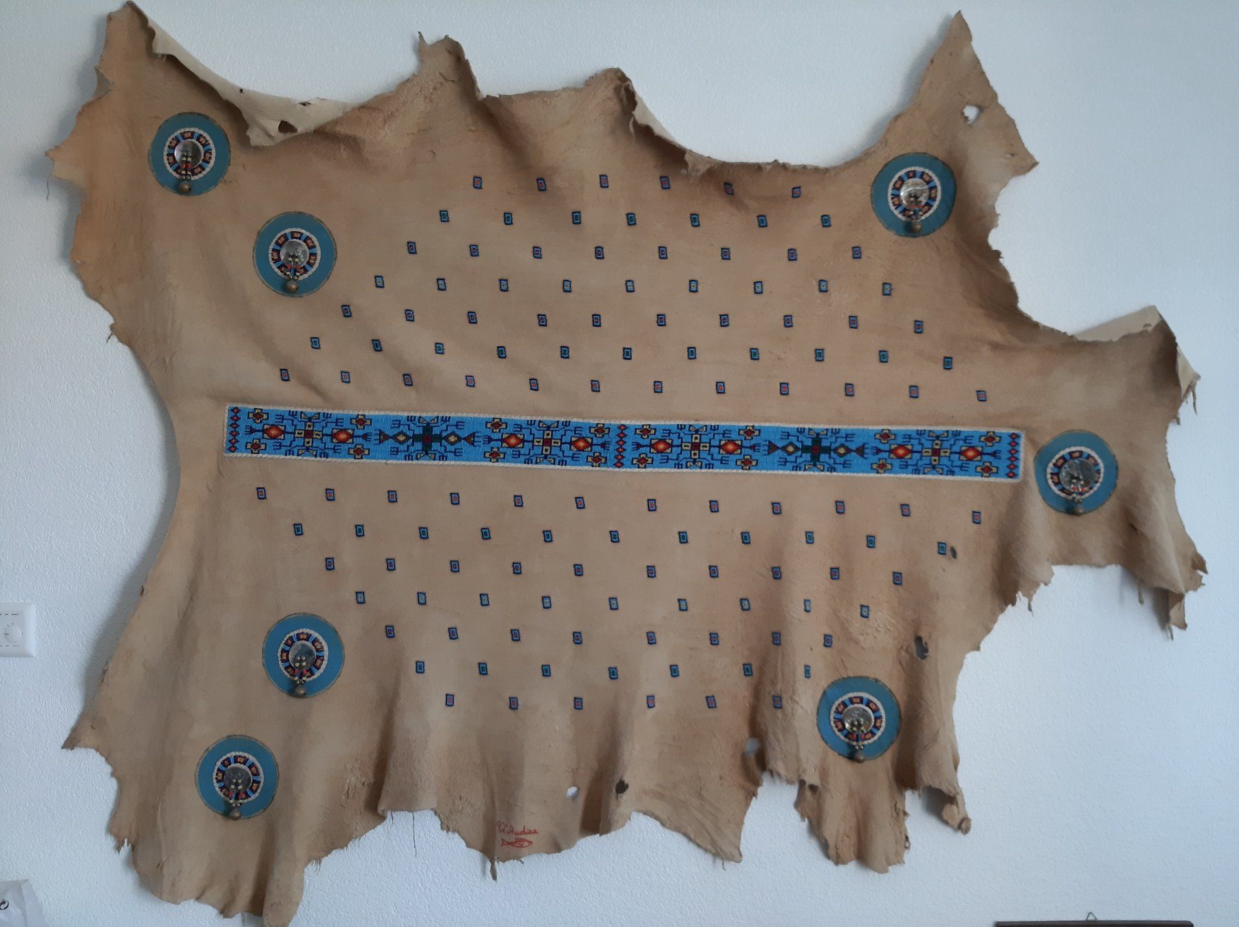 Tappeti: Lakota Elk Hide mit Glasperlen bestickt – Usato da Ostermundigen venduto da prr848